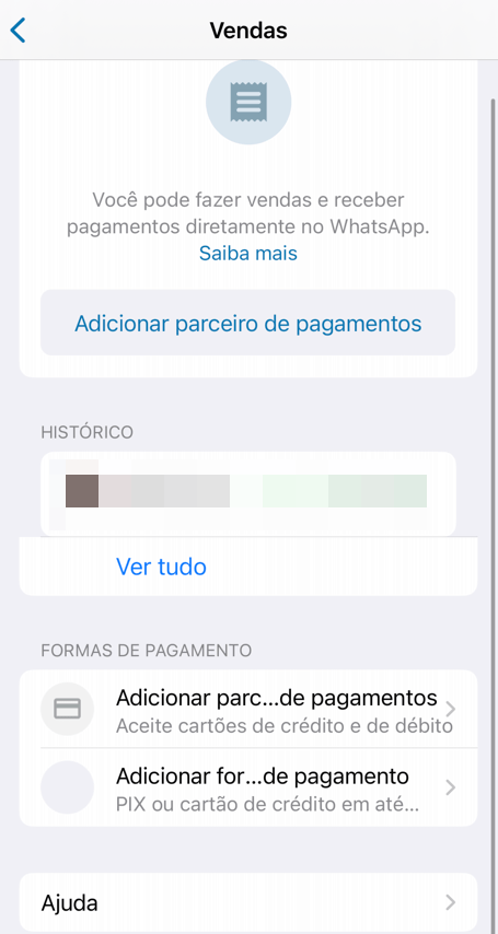 Whatsapp Business Receber pagamento 1