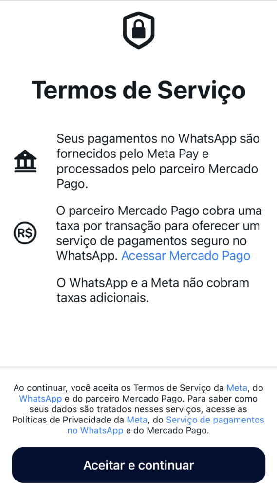 Whatsapp Business Receber pagamento 4