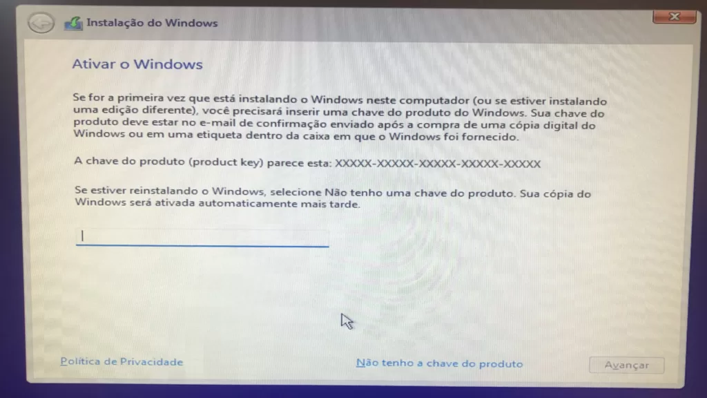 instalacao windows 2