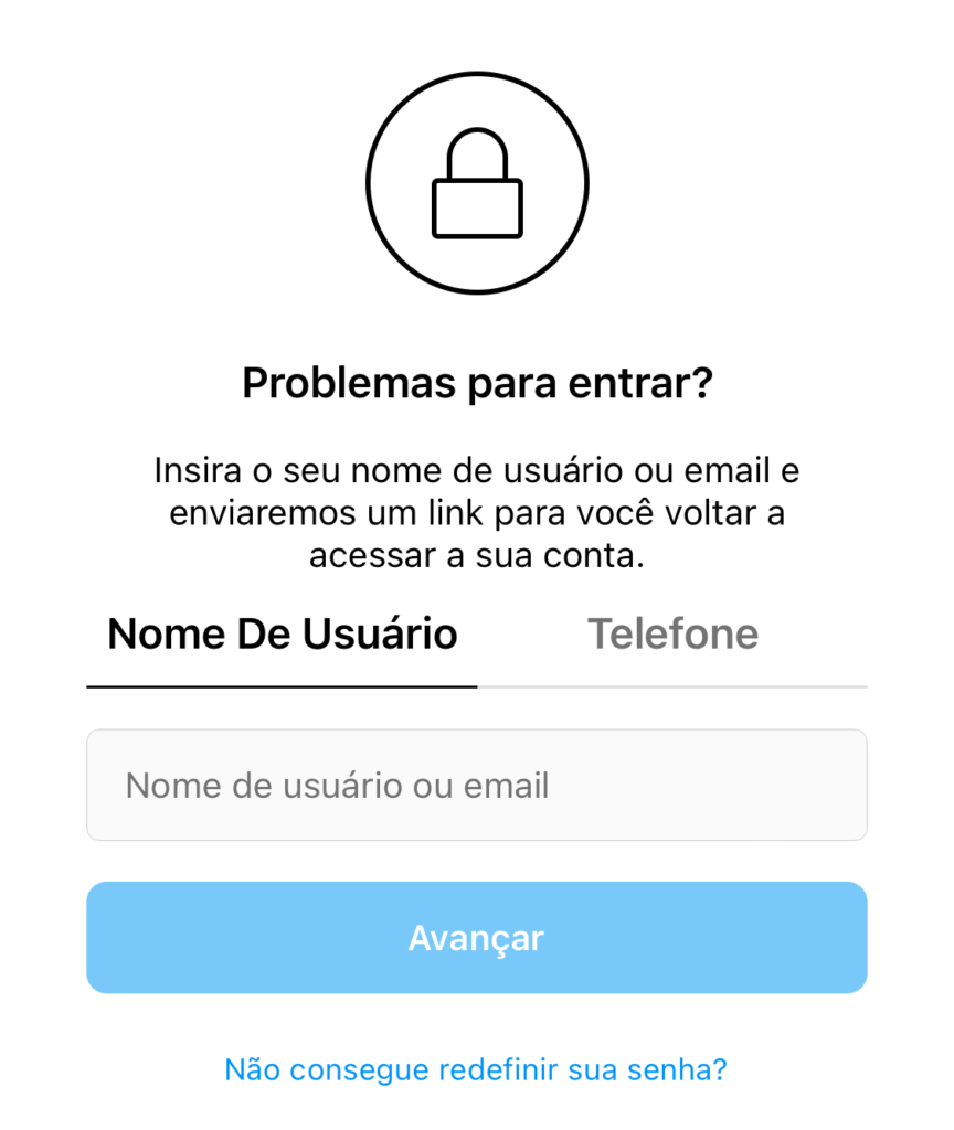 recuparar conta instagram 1