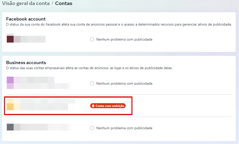 conta empresarial proibida de anunciar 3